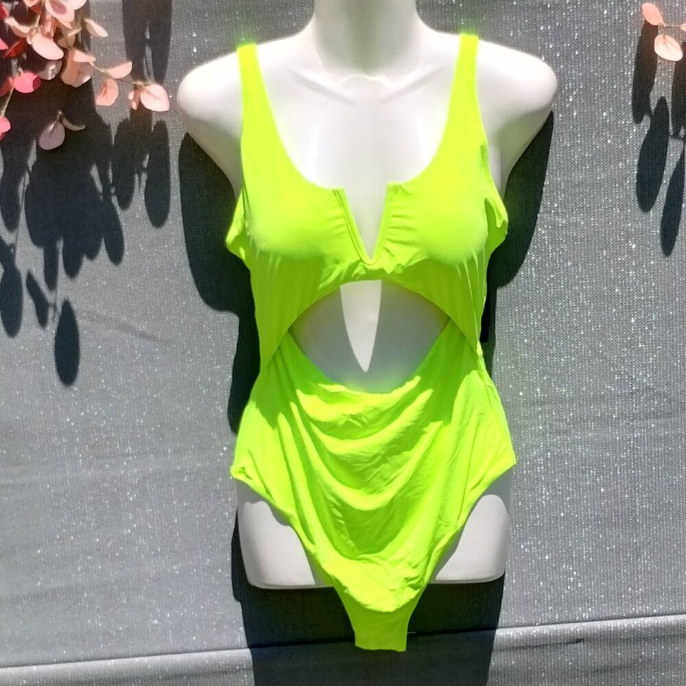 Meyeeka (L) Neon Yellow Monokini One Piece